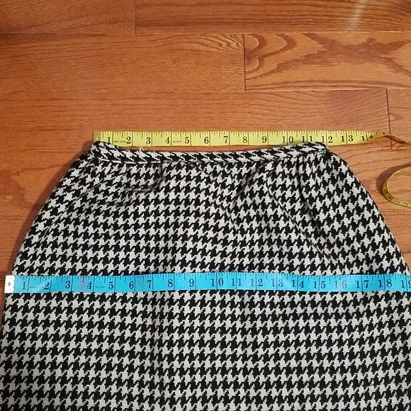 Vintage Florence Walsh wool houndstooth maxi skirt - Picture 5 of 9